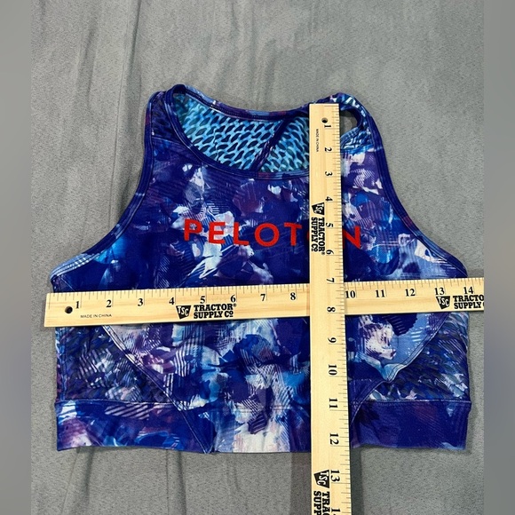 Peloton Watercolor Crop Tank Top Sleeveless Fitted Mesh/Keyhole Back sz Med - Picture 7 of 7